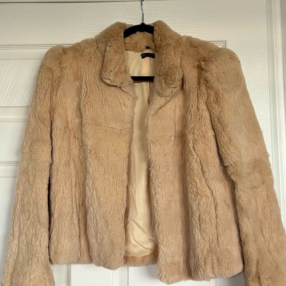 Women's Soft Cream Fur Coat